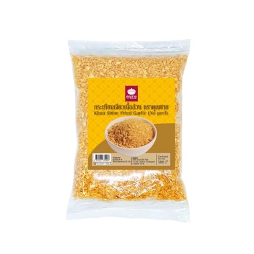 คุณชาย rispy Fried Garlic, Golden Brown Toasted Garlic Flakes, No Husk Peel-Free Crunchy Topping for Stir-Fry, Noodles, and Grilling (1000g)
