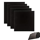 5 piezas Lámina de Aluminio Anodizado Negro Aleación 5052, Placa de Metal en Blanco de 0,5 mm a 2 mm para Grabado Láser, Corte Láser, Proyectos de Bricolaje y Manualidades (100X100X0,5mm)