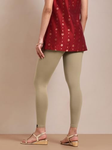 Image of TWIN BIRDS Super Stretchable Cotton Elasthane Fabric Ankle Length Leggings for Women
