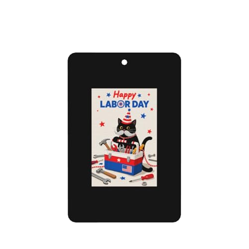 24 PCS Labor Day Small Black Cat USA Flags Car