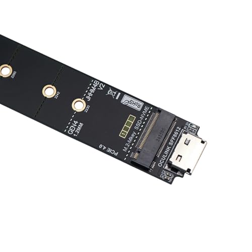 JMT M4B Oculink SFF8612 to M.2 Mkey SSD Female Adapter Card PCIE X4 4.0 High-Speed Compatible with M.2 NVMe 2230 2242 2260 2280 SSD