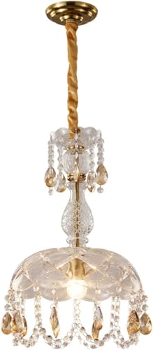 Lustre salle à manger suspendu rétro cristal pour éclairage chic