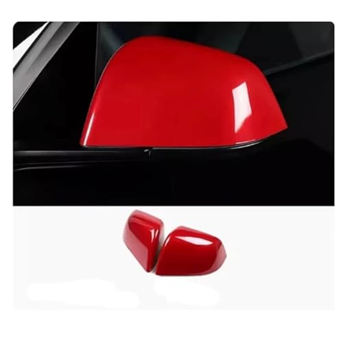 Coque rétroviseur Tesla Modèle 3 gauche rouge en ABS résistant - 4