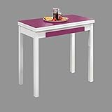 Mesa libro cocinas berenjena ASTIMESA MLBBER Mesa de Cocina, Metal, Berenjena, 80x40cm