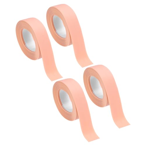 Image of uxcell 4 Rolls Pink Caulk Sealant Strip Waterproof Self Adhesive 0.87 inch x 10.5Ft Toilet Caulk Tape, Bathtub Caulk Sealing Strip for Kitchen Countertop, Sink, and Floor Edge Protector