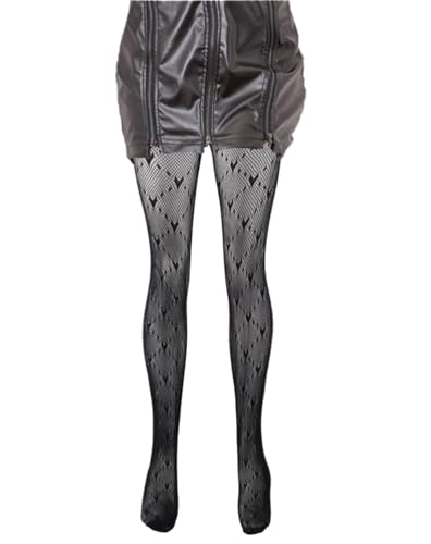 Image of Mrotrida Women's Fire Patterned Fishnet Tights Sexy Elastic Blaze Pantyhose Leggings Fire Mesh Stockings