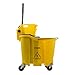Carlisle FoodService Products Omnifit Mop Bucket with Side Press Wringer and Soiled Water Insert for Floor Cleaning, Kitchens, Restaurants, And Janitorial Use, Polypropylene (Pp), 35 Quarts, Yellow