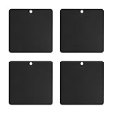 4pcs Self-Adhesive Metal Magnetic Mount Pad for Aluminum Cabs, Adhesive Steel Plates for Magnetic Emergency Strobe Pod Light Bar Spotlight Beacon Radio on Aluminum Roof Trucks SUV RVs Tailers（Black）