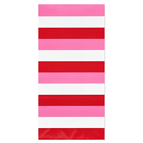 American Greetings 10.375" Valentine's Day Goodie Bags, Hearts And Stripes (16-Bags) #TOP2