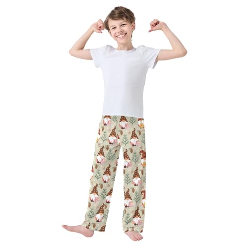 Boys' Pants Christmas Gnomes Xmas Long Bottoms Jogger Pants Elastic Waist Trousers with Pockets S-XL2