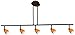 Cal Lighting SL-954-5-DB/CBS Track Lighting with Cone Bruised Steel Shades, Dark Bronze Finish