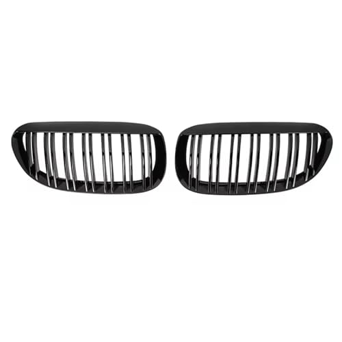 Rejilla frontal negro brillante con diseño de doble listón para Serie 6 M6 E63 E64