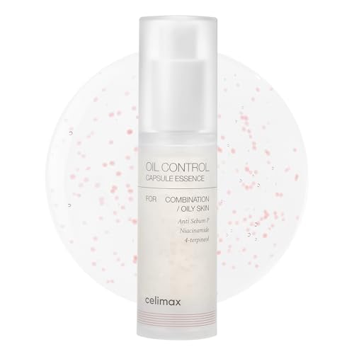 celimax Esencia En Cápsulas Para El Control De La Grasa Con Extracto De Árbol De Té, Sérum Seborregulador, Matificante, Hidratante, Fórmula Suave Para Pieles Sensibles, 30 Ml