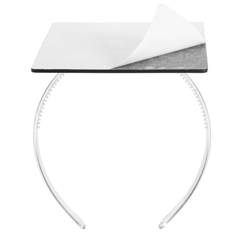 EMOOULI Square Graduation Cap Clear Headband Not Change Hair Firm Anti-Fall Hairband for Graduates Students (1)