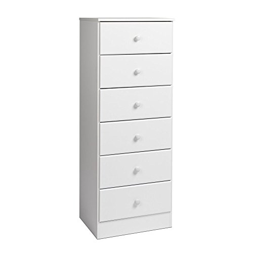 Prepac Astrid Tall White Dresser: 16.5