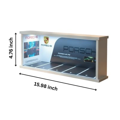 Image of Art Monk Premium LED Luxury Car Diorama Display Case for Diecast Models | Wooden Frame Car Garage Display Box with LED Light | Dustproof Collector Showcase