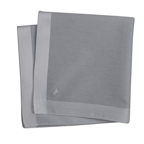 Image of Van Heusen Men's Casual Style Cotton Pastle Handkerchief With Brand Logo (Pack Of 6), Assorted, 45 cm X 45 cm
