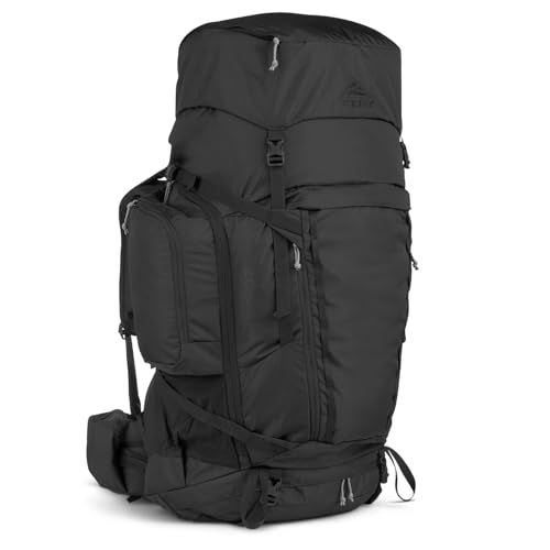 Kelty Coyote 60-105 Liter Internal Frame Backpack - Hiking, Backpacking, Travel, Adjustable Torso (105L / Black)