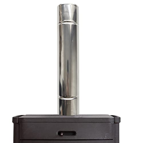 Chaminé de fogão a lenha - Tubo de fogão de aço inoxidável para fogões a lenha,2,36 polegadas de diâ