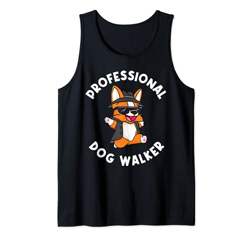 Dog Walker Tank Top, Black, S