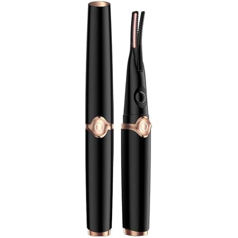 Electric Eyelash Curler, Mini USB Rechargeable Finalize Eyelash Tool Electric Eyelash Curler for Instant Glam Blink Dazzle Heated Eyelash Curlers Portable Electric Eyelash Curler-Black Cover