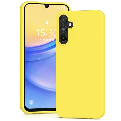 Coque Samsung Galaxy A15 douce antichoc et antidérapante jaune