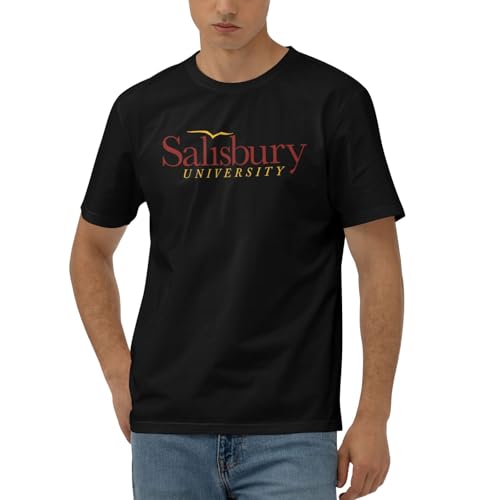 Salisbury University Shirt Man's Classics Short Sleeve Crew Neck Cotton Tshirts Personalised Tees Tops Black