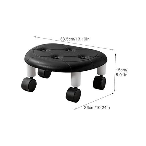 Tabouret bas ergonomique pivotant à hauteur réglable avec assise mobile confortable - 6