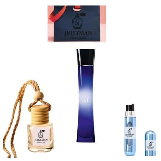 Juıstman DESİGNER BRAND COLLECTİONS-Perfumes for Women 3 Pieces Set Bundle With Code Perfume for Women Eau de Parfum Spray 2.5 OZ- 5ml Refillable Perfume Atomiser- Hanging Car Smells-Woman Gift Set