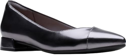 Clarks Clarks Womens Natalyn Wish Dark Pewter Metallic Synthetic8 Medium