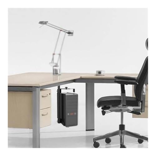 Soporte para Torre de PC bajo el Escritorio, Soporte Giratorio 360° Ajustable en Altura y Ancho, Compatible con la Mayoría de Torres de CPU (Negro/Blanco) miniatura 6