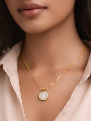 Image of Rubans Demi Fine Stainless Steel Alphabet Pendant CZ Gift for Women & Girls