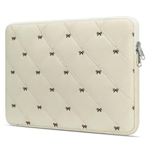 JoJoar 15-16 Inch Lightweight Bow Puffy Laptop Sleeve Case Laptop Bag Girl
