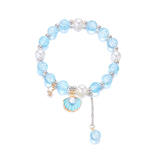 Graceful Star Fish Shell Pendant Jewelry Minimalist Colorful Beaded Handchain Accessories Ladies Religious Communion Jewelry