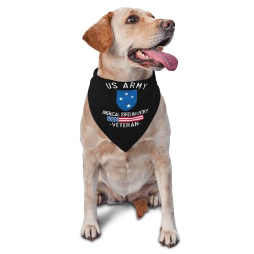 US Army Americal 23rd Infantry Division Veteran Dog Scarf Pet Bandana Cat Pet Bibs