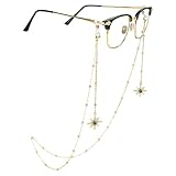EegantCho Fashion Women's Starry Sky Glasses Chain -14K Gold Celestial Sunglasses Necklace, Reading Glasses Frame (Starry Sky)