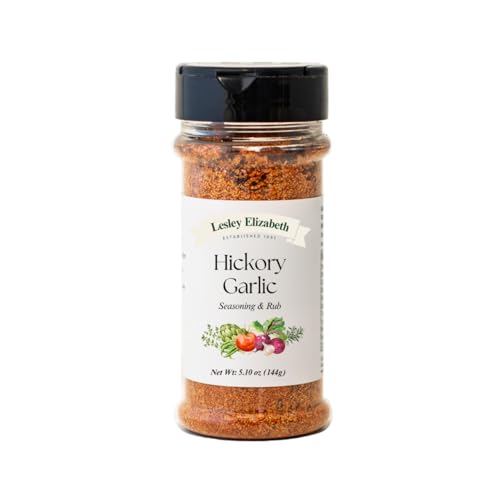 Image of Lesley Elizabeth Hickory & Garlic Rub - All-Purpose Smoky BBQ Seasoning | Gourmet Grill & Cooking Spice Blend for Chicken, Beef, Pork, Seafood & Vegetables
