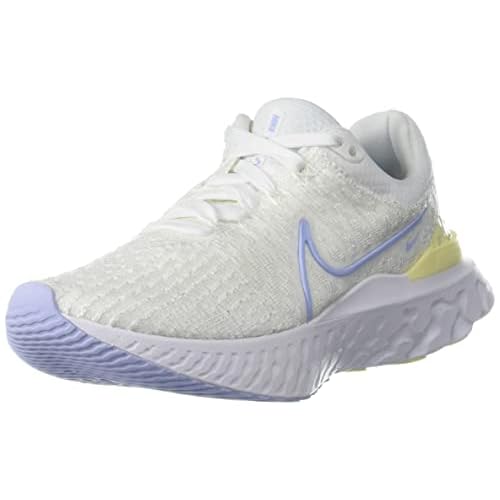 Nike Women’s React Infinity Run Flyknit 3 Running Shoe, White/Light/Marin-Citron Tint, 9 M US