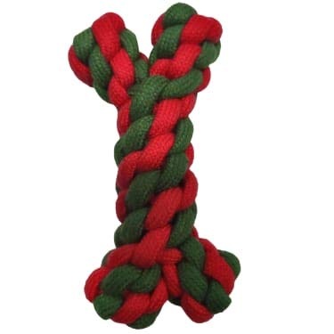 Pooch Box Dog Puppy Knot Ball Toy Bone Shaped Puppy Chewing Tooth Cleaning Molars Pet Play Toy for Small Breeds -1 Piece Color May Vary