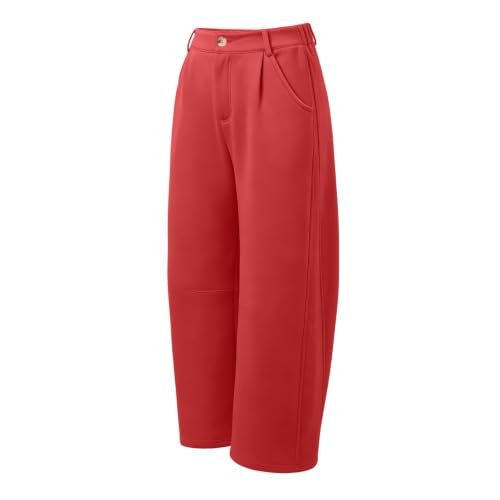 Elneeya Womens Barrel Sweatpants Baggy Elastic Waist Lounge Office Pants - image 4