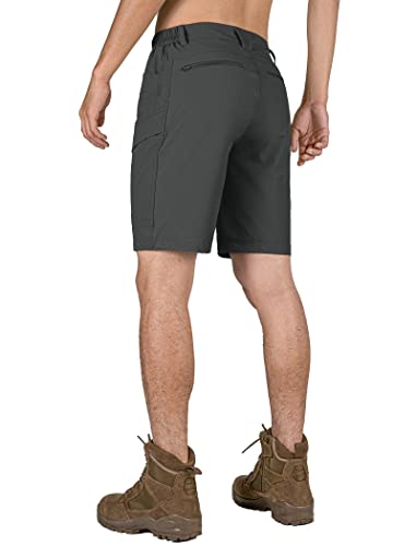 Stlight Men's Cargo Hiking Shorts Quick Dry Breathable Casual Shorts With Multi Pocket For Camping Fishing Travel(Dark Grey 34W/10L) #TOP1