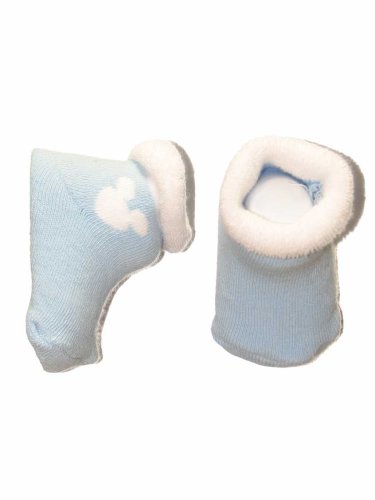 Trumpette Newborn Booties Mickey - Blue
