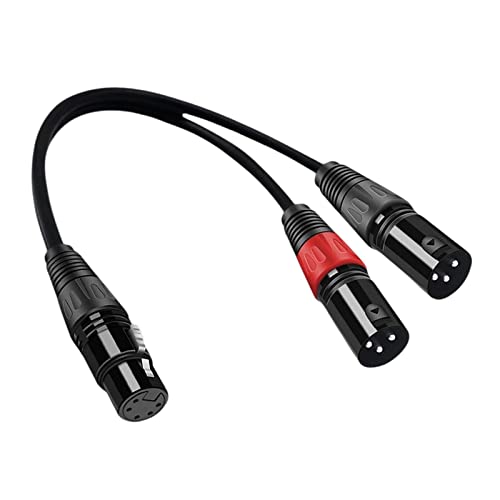 Kioware �f���A�� ���� XLR F 24AWG OFC �_��ŋ��͂ȃV�[���h PVC �O���I�[�f�B�I �A�_�v�^�[ �P�[�u�� Dmx �X�e�[�W ���C�g ���E�h�X�s�[�J�[ �r�f�I �J���� �~�L�T�[�p, 0.5���[�g��