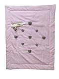 MARYPLAID - Colcha para capazo de forro polar 'TEDDY CROCHET' 66 x 66 cm col. B215 Rosa