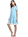 Aibrou Camisón Casual Mujer Algodón,Pijama Encaje Manga Corta Comodo y Elegante Ropa...