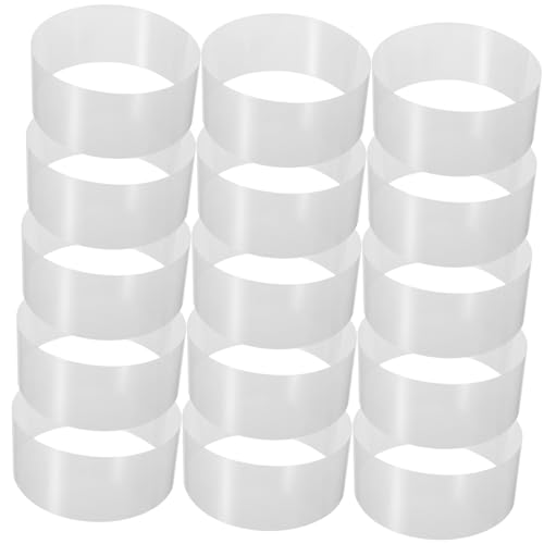 Cabilock 100 Pack Cake Collar Sheets Diy Decorative Mousse Cake Collars Strong Self-adhesive Baking Supplies for Birthdays Weddings