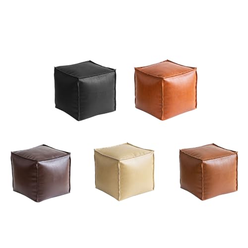 Siège de rangement fini en cuir synthétique robuste et décoratif