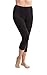 Price comparison product image Passionelle Ladies Black Cropped Length Luxury Leggings Cotton with Elastane [Size 2XL]