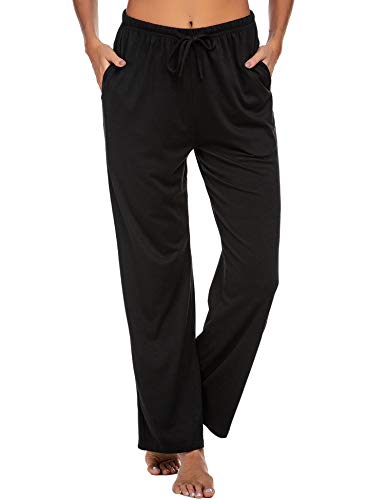 Ekouaer Women Lounge Pants Comfy Pajama Bottom with Pockets Stretch Plaid Sleepwear Drawstring Pj Bottoms Pants