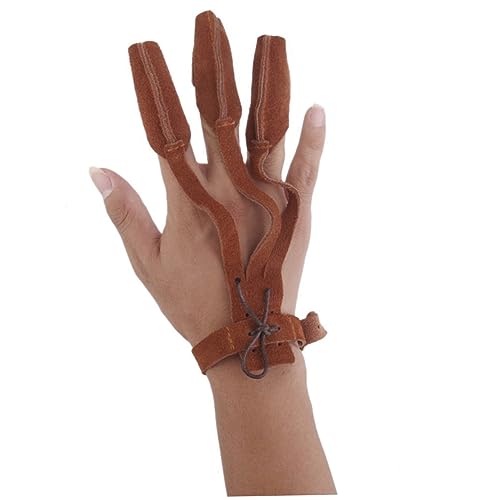 CORHAD Hunting Archery Finger Glove Three Finger Glove Pu Alloy Material Snap Buckle Size 220 * 290mm